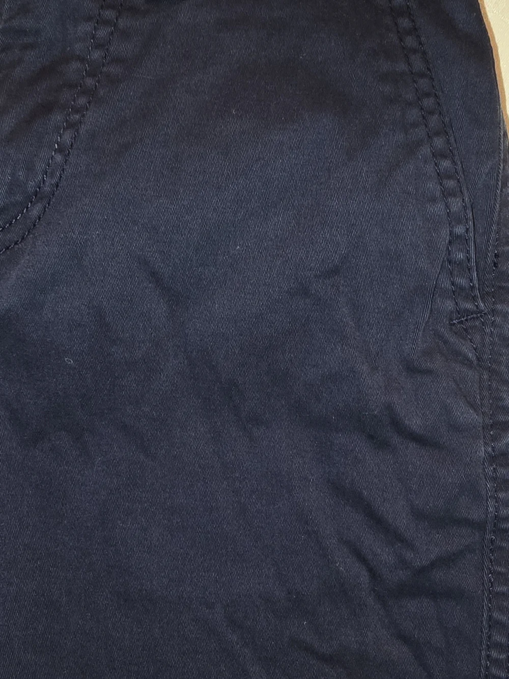 abercrombie kids Navy Flat-Front Cotton Shorts